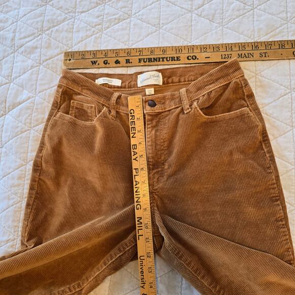 Universal Thread Vintage Bootcut Corduroy Pants Womens 10 Brown Orange Casual - Picture 7 of 8